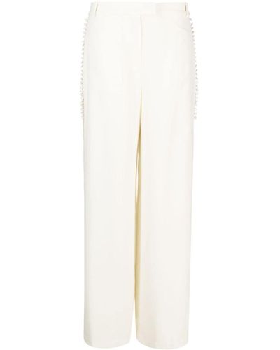 Jonathan Simkhai Pantalon de tailleur Blossom à plis creux - Blanc
