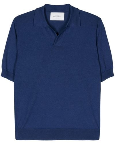Ballantyne Silk-blend polo shirt - Blau