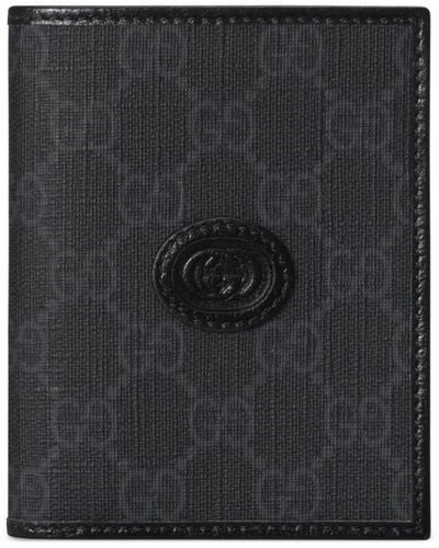 Gucci GGパターン 二つ折り財布 - ブラック