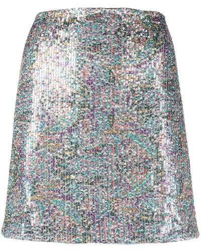 Ba&sh Zita Sequin-embellished Skirt - Grey