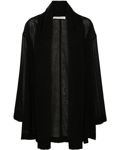Philosophy Di Lorenzo Serafini Veste d'inspiration kimono à design ouvert - Noir
