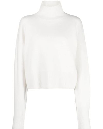 HUGO Drop-shoulder Fine-knit Sweater - White