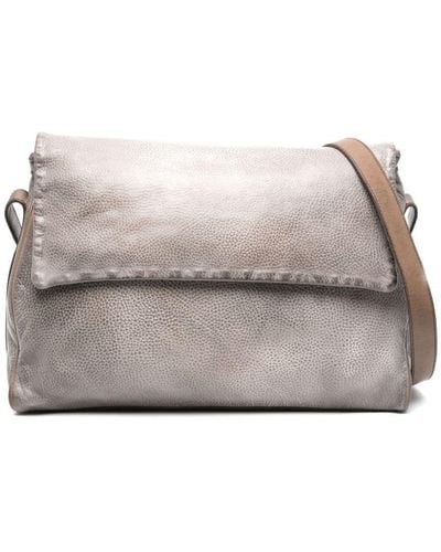 Numero 10 Leather Shoulder Bag - Gray
