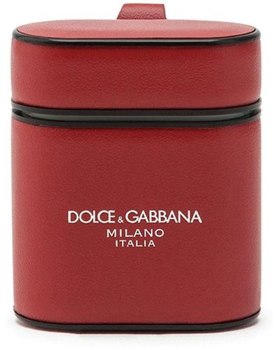Dolce & Gabbana Logo-print Airpods Case - Red