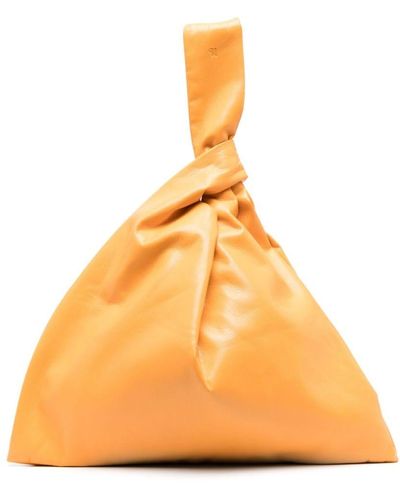 Nanushka Jen Gathered Tote Bag - Orange