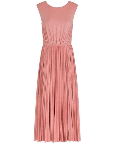 Dolce & Gabbana Lamé-effect Midi Dress - Pink