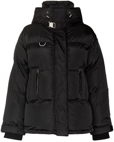 SHOREDITCH SKI CLUB Willow Hooded Puffer Jacket - Black