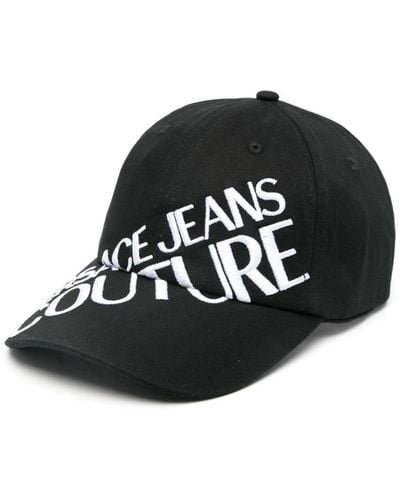 Versace Embroidered-logo Cotton Cap - Black