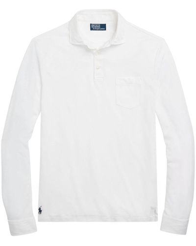 Polo Ralph Lauren チェストポケット ロングスリーブ ポロシャツ - ホワイト