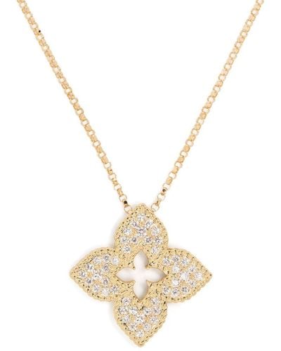 Roberto Coin 18kt Yellow Gold Venetian Princess Diamond And Ruby Necklace - Metallic