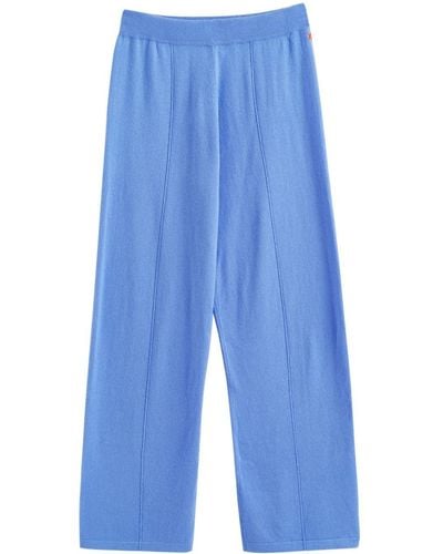 Chinti & Parker Wide Leg Track Trousers - Blue