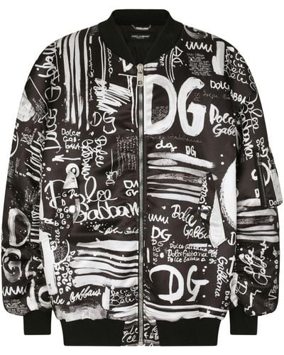 Dolce & Gabbana ドルチェ&ガッバーナ オーバーサイズ ボンバージャケット - ブラック