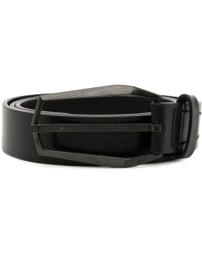 Julius Leather Buckle Belt - Black