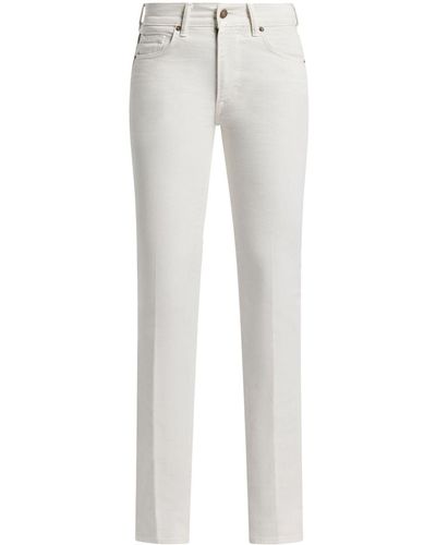 Tom Ford Jean droit à taille mi-haute - Blanc