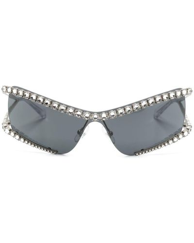 Swarovski SK7022 Sonnenbrille mit geometrischem Gestell - Grau