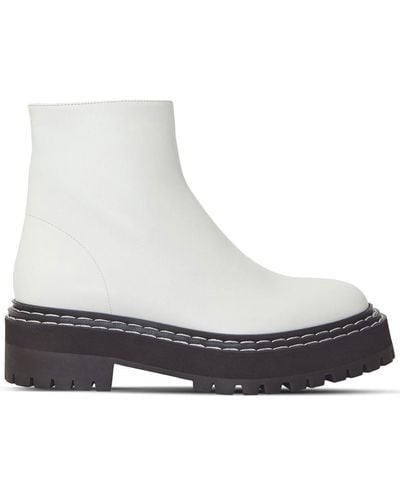 Proenza Schouler Lug Sole Platform Boots - White