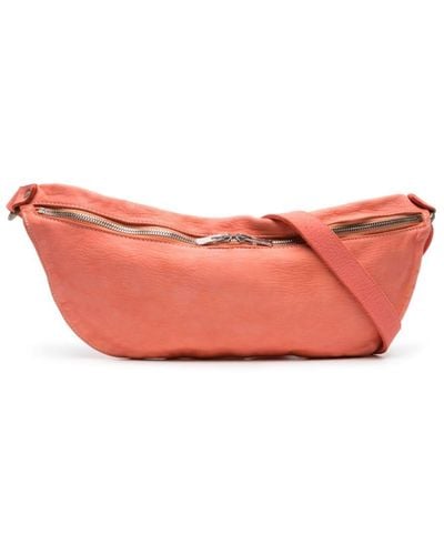 Guidi Medium leather belt bag - Rosa