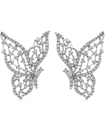 Leo Pizzo Boucles d'oreilles Light Wings en or blanc 18ct ornées de diamants