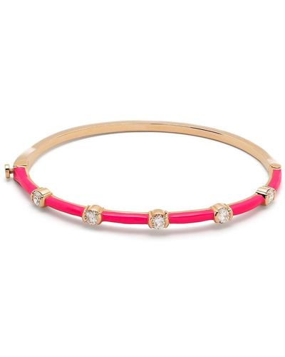 Melissa Kaye 18kt Rose Gold Zea Diamond Bracelet - Pink