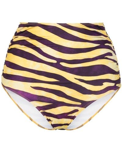 Roseanna Vito Zebra High-waist Bikini Bottoms - Yellow