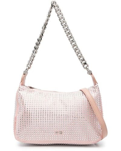 V73 Handtasche mit Kristallen - Pink