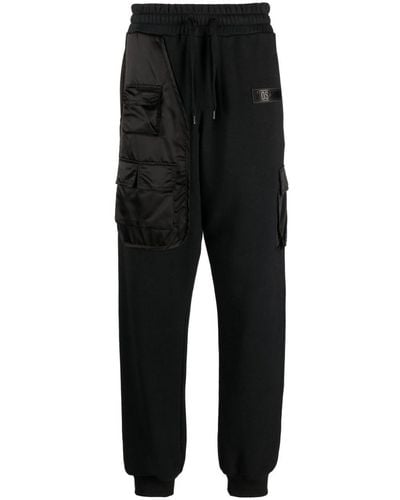 Moschino Cargo Cotton Track Trousers - Black