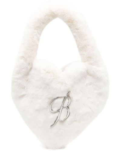 Blumarine Heart-shape Shoulder Bag - White