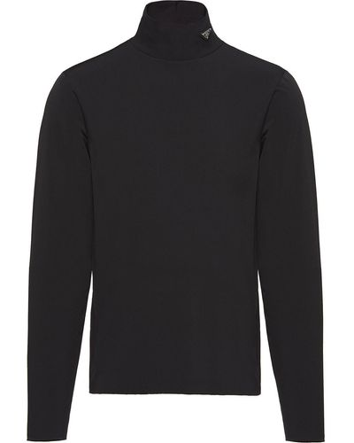 Prada Jersey con cuello vuelto - Negro