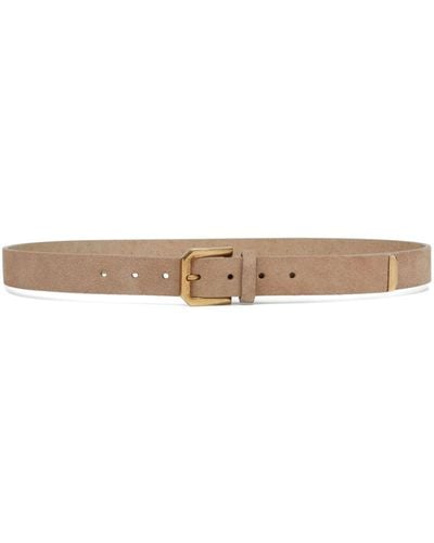 Brunello Cucinelli Thin Leather Belt - Natural