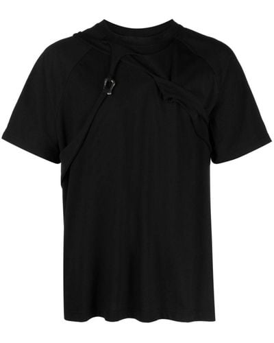 HELIOT EMIL Tephra Harness Cotton T-shirt - Black