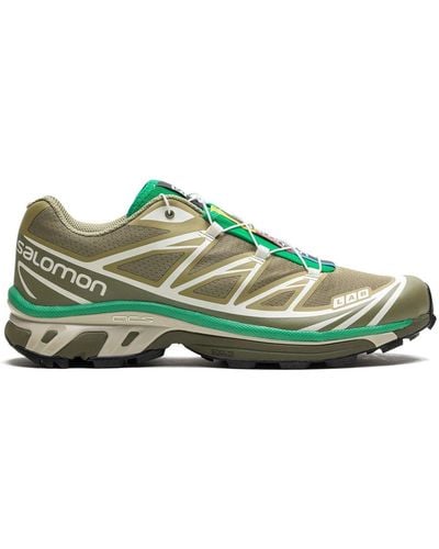 Salomon Xt-6 Panelled Sneakers - Green