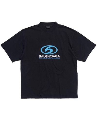 Balenciaga ロゴ Tシャツ - ブルー