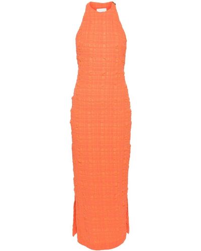 Nanushka Robe Sterre à coupe mi-longue - Orange