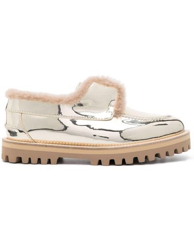 Le Silla Loafer mit metallischem Finish - Weiß