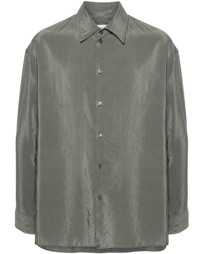 Lemaire Camisa Twisted con botones - Gris