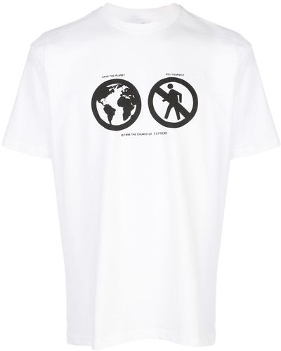 Supreme T-shirt Save The Planet - Bianco