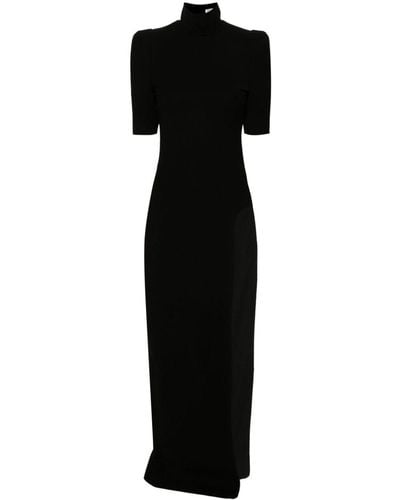 Monot Core High-neck Open-back Maxi Dress - Black