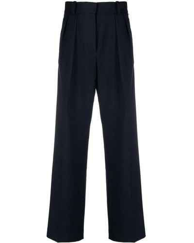 Tommy Hilfiger High-waisted Straight-leg Trousers - Blue