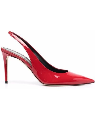 SCAROSSO X Brian Atwood Sutton Slingback Court Shoes - Red