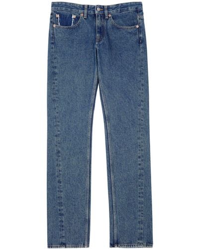 MM6 by Maison Martin Margiela Low-Rise Straight-Leg Jeans - Blue