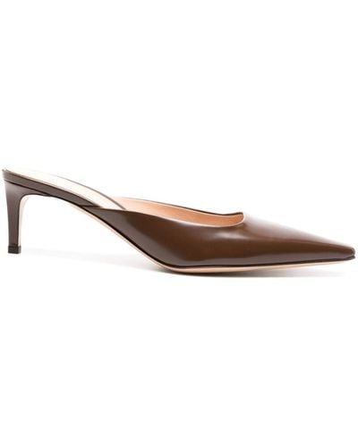 Gianvito Rossi Lindsay 55mm Leather Mules - Brown