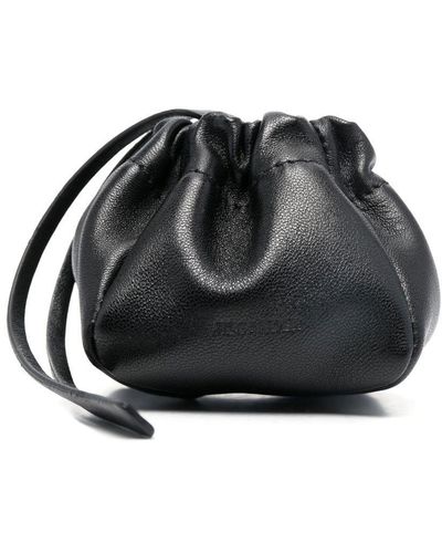UhfmrShops, Jil Sander ruched leather clutch bag