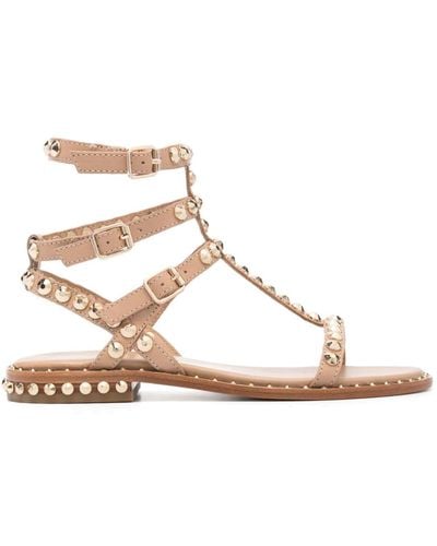 Ash Play Leather Sandals - Natural