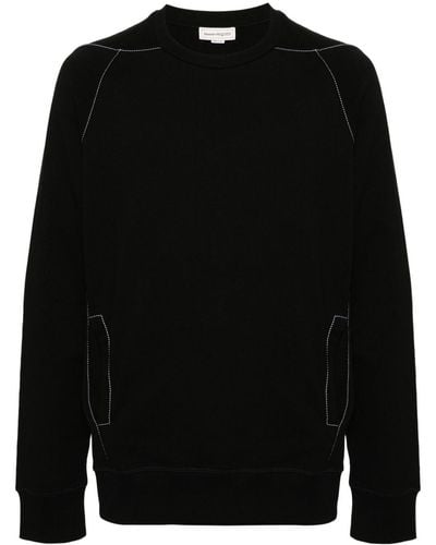 Alexander McQueen Cotton jersey sweatshirt - Schwarz