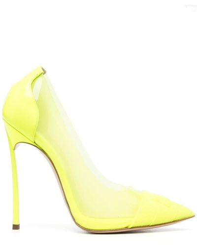 Casadei Blade Fluo 130mm Court Shoes - Yellow