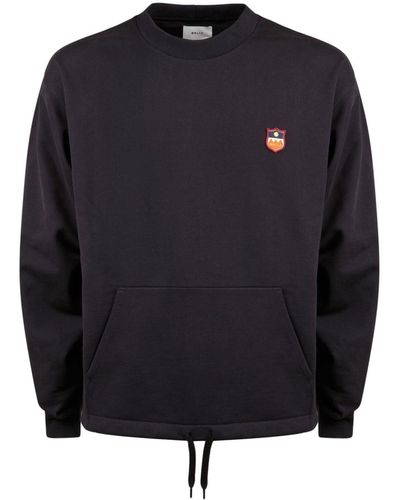 Bally Sweater Met Trekkoord En Logopatch - Zwart