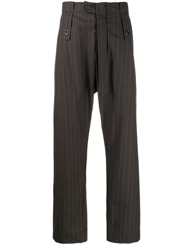 Craig Green Striped Straight-leg Pants - Gray