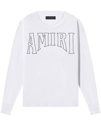 Amiri Sun Logo-print Long-sleeve T-shirt - White