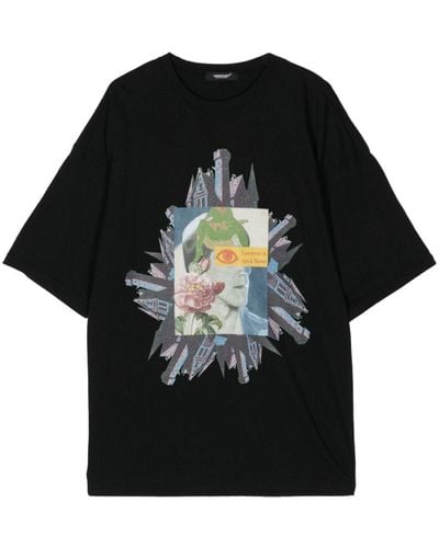 Undercover T-shirt Met Grafische Print - Zwart
