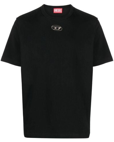 DIESEL T-just-od Katoenen T-shirt - Zwart